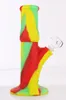 Nova Chegada Cachimbos de Água 14'' Bongs de Silicone com Vidro 8 Braços Árvore Perc Durável Sílica Gel Bong Dab Plataformas de Petróleo para Cachimbo