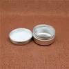 Aluminum Jar Empty Cosmetic Lotion Cream Silver Container Refillable Lip Oil Batom Travel set Tins Bottles 5~50g