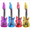 Eco-friendly pvc material Outdoor beach kids inftable toy guitar inflatable pool toy guitar with inner noise sizes 85x30cm free shipping