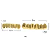 Hip Hop 24k or plaqué rhodium dents Grillz haut bas Grill pour Halloween fête de noël dents de vampire pour hommes