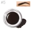 Professionell Eye Brow Tint Makeup Tool Kit Vattentät Hög Brow 5 Färgpigment Svart Brun Henna Eyebrow Gel med panna borste