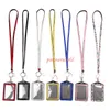 DHL Fedex Envío gratis 200 piezas Bling Lanyard Crystal Rhinestone en el cuello con cierre de garra ID Badge Holder con tarjeta de trabajo