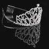 Bruids Tiara's met Steentjes Bruiloft Sieraden Meisjes Hoofdpieces Verjaardag Party Performance Pageant Crystal Crowns Wedding Accessoires # BW-T005