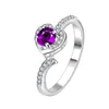 Brand new mixed style fashion purple gemstone 925 silver plate ring EMGR25,Lotus planet plated sterling silver ring 10 pieces a lot