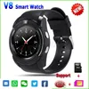 SIM Kart TF Kart Ile V8 Akıllı İzle 0.3MP Kamera Yuvarlak Spor İzle Bluetooth Smartwatch iPhone Android Smartphone için VS DZ09 GT08