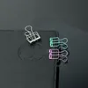 3 Size Skeleton Binder Clips Metallic Hollow Out Notes Letter Paper Clip DIY bookmark Office Supplies Clip Holder Multi-color Wholesale