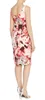 Flower Print Women Sheath Dress V-Neck Sleeveless Casual Dresses 074A677