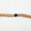 ST0239 108 Mala Beads Nappa Yoga Collane Onice nero e Rudraksha Collana di perline di preghiera Gioielli alla moda