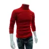 2017 Inverno Outono Mens Turtleneck Blusas Preto Pullovers Roupas para homem de algodão malha camisola masculina blusas puxar hombre xxl