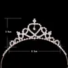 2020 Mode Groothandel- Chic Glitter Rhinestone Princess Crown Headband Tiara Sticks Mooie hartvormige kinderjongen Girl Hair Accessoires