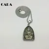 CARA 2017 NEW Statement Necklace Vintage Buddha Pendant Buddhist Necklace Buddha Religious 316L stainless steel necklace Jewelry C223u