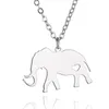 Collana con ciondolo a forma di elefante Gioielli con catena a maglie con ciondolo in acciaio inossidabile per uomini e donne Regali per bambini all'ingrosso