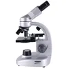 Envío gratuito Microscopio biológico profesional LED arriba y abajo 40X-800X Estudiantes Laboratorio de ciencias educativas Microscopio binocular USB Metal