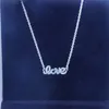 100% 925 Collares pendientes de plata esterlina Joyería de Europa Firma de amor Collar de plata Nuevo Collar original de las mujeres Joyería DIY