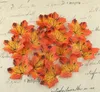 Feuilles d'érable artificielles en soie, pour décoration de maison, fête de mariage, artisanat de Scrapbooking, multicolore, fausse fleur vive d'automne, G961