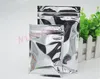 16x24cm 100ピース銀製のアルミニウムめっき防水袋の再現可能なシールジッパーの食品バッグコーヒー豆の湿気防止袋