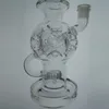 NUEVO estilo Glass Water Pipe Dab Oil Rigs Recycler Fab Holes Fab Bongs Best Q Hookah 1790151
