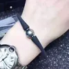 9-10 mm Tahitian Black Pearl Bead Armband voor Liefhebbers Mannelijke Parel Armband Liefhebbers Sieraden Koppels Lederen Armband