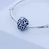 Loose beads Fits Pandora Original Charms Bracelet Genuine 925 Sterling Silver Bead Floral Brilliance with Clear CZ Charm DIY Fashion Jewelry