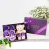 Saint Valentin cadeaux créatifs en gros 6 petit ours rose savon fleur coffret cadeau accessoires de mariage décoration fleur