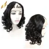 U-Part Brazilian Loose Wave Curly Hair Wigs Virgin Human Hair Lace Front Wig Short and Wavy Bella Hair Hand Tied Hairline