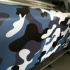 Blue White Black Large Camo Vinyl Car Wrap Styling med Air Rlease Gloss Matt Arctic Blue Camouflage Coating Stickers152x 10M 21785143