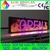 26X8 inch P5 indoor full color LED display scrolling text Red green blue white yellow and blue orange LED open sign billboard