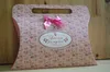 Big Size Romantic Floral Spot Pillow Candy Boxes Wedding Supplies Favor Box Gift Boxes with Ribbon Bow Knot265P