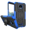 Hybrydowy Kickstand Wplatanie Wytrzymały Heavy Duty TPU + PC Shock Proof Case Pokrywa dla Motorola Moto G8 Power Lite G Power E7 160 sztuk / partia