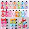 Vente en gros - 10pcs enfant en bas âge mignon fille pince à cheveux ruban arc bébé enfants satin bowknot bandeau nouveauté barrettes1