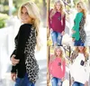 Kobiety Leopard Z Długim Rękawem Top Casual T-Shirt Ladies Leisure Sexy Trójniki Luźna Wiosna Jesień Odzież