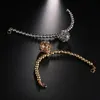 Bracelets d'huiles essentielles évider en forme de coeur en alliage pendentifs Bracelet or couleurs d'argent perlé bracelets diffuseur bijoux