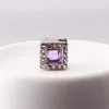 NUOVO 18KGP Cubo perline di diamanti Gioielli fai da te angeli in argento foro grande Perline di cristallo per accessori collana braccialetto Gioielli