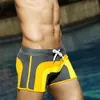 Venda quente calções de banho boxers masculinos praia shorts hi-q roupa de banho com bolso troncos sexy fontes termais terno esportivo masculino maiô