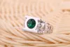 Men Ring Green Green Lantern Emerald Engagement Wedding Ring For Men Genuine 925 Sliver Gem Stone Fine Jewelry Women Men Gemstone Rings