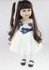 Vinil completo 18 polegadas americano menina lifelike boneca colecionável princesa costume reborn bebê brinquedos moda brinquedo