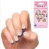 Partihandel Nya Hot Sale Fashion Acrylic False Nail Full Franska Klistermärke Nail Tips Manicure 25 Färger