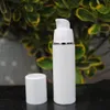 15 ml 30 ml 50 ml hoge kwaliteit witte airless pomp fles -travel hervulbare cosmetische huidverzorging crème dispenser, pp lotion verpakking container