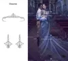 Matrimonio vintage da sposa principessa corona orecchino diadema argento strass zircone copricapo accessori per capelli gioielli ballo di fine anno gioielli moda donna