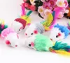 Soft Fleece False Mouse Cat Toys Colorful Feather Funny Playing Toys For Cats Kitten G1046