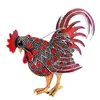 Hurtownia-Trendy Duży Rooster Broszka Mix Kolor Kryształ Rhinestone Broszki Zwierząt Broszki Dla Kobiet Moda Broszka Biżuteria