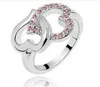 Crystal Heart Cluster Ring voor Vrouwen Liefde Ringen Koreaanse stijl Chirstmas Gift Wholesale DHL gratis verzending