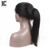 블랙 여성을위한 10A 학년 브라질 인간의 머리카락 가발 실크 스트레이트 인간의 머리카락 레이스 프런트 가발 10-22 인치 인간의 머리 가발 흑인 여성을위한