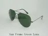 Дизайнерские классические пилотные солнцезащитные очки Men039s Women039s Sun Glasses Очеительщики Золотая рама Черная линза 58 мм поставляется с коробкой и корпусом2663755