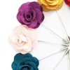 Boyute 20st 22 färger Handgjorda Lapel Camellia Flower Pin Women Men Brosch Pin Bröllop Boutonniere Fashion Smycken