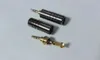 1pcs Copper Gold Plated 2.5mm Male Stereo Jack Plug soldering DIY