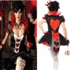 Rainha de Poker Fantasia de Corações Vermelhos Trajes Cosplay Trajes de Halloween Carnaval Partido Vestuário Mulheres Sexy Vestido de Tutu Mágico