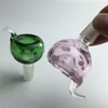 Bol en verre bol de verre 14 mm 18 mm Pipes d'eau en verre pour gréement d'huile Bongs en verre rose vert bleu noir coloré coloré pyrex en verre bols