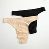 Sexiga män Transparent Is Silk Briefs G-String Gratis Andning Man Smidig Is Silk Thongs Underkläder Låg midja Thong Gay Briefs