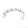 DIY Noosa Chunks Bracelets Silver Plated Interchangeable 18mm Snap Buttons Jewelry Women Fashion Bracelet free shipping